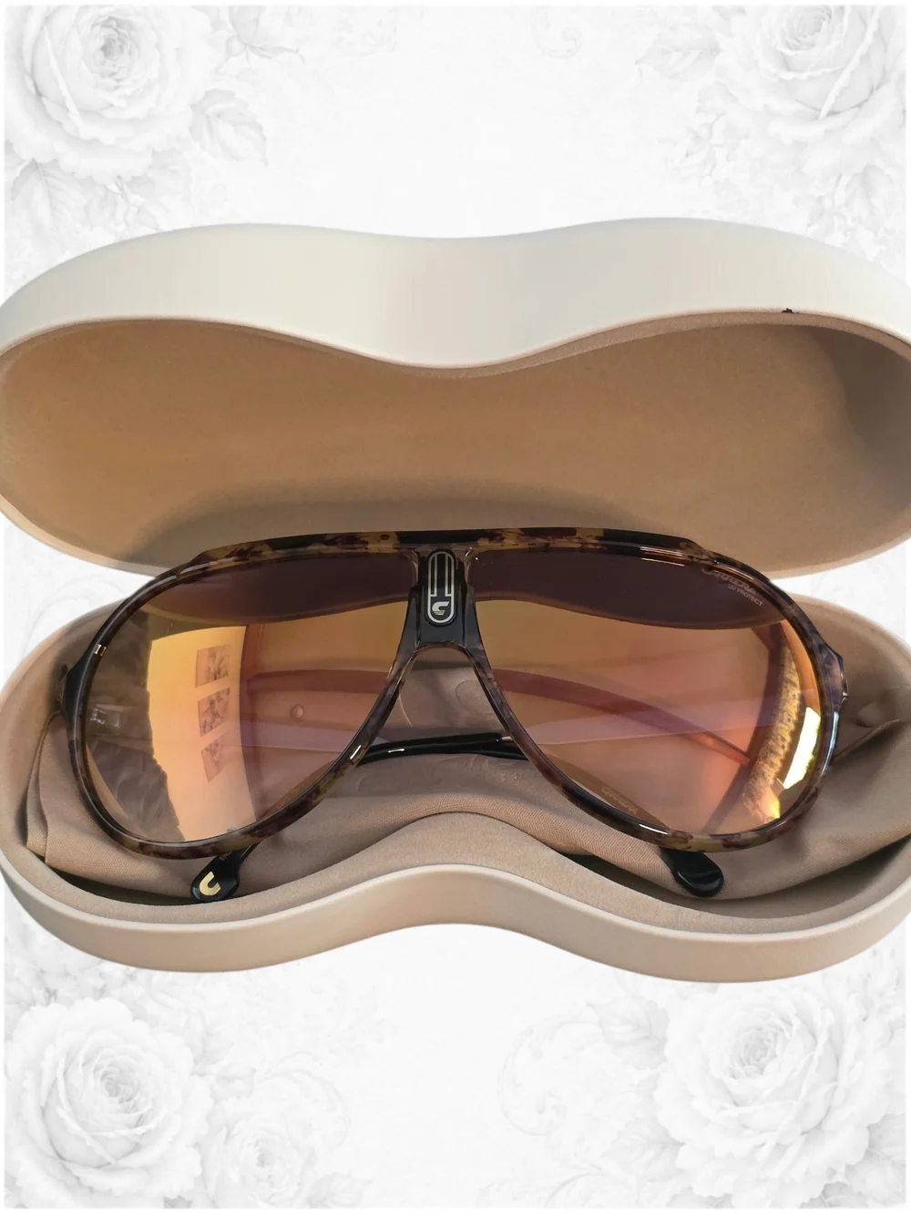 NWOT Carrera Endurance 65/N Special Edition Aviator Sunglasses Tortoise Brown